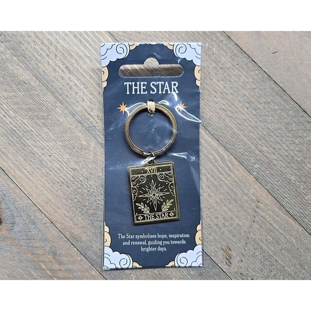The Star Tarot Keyring , Keychain, Tarot Card, Rider-Waite, Enamel, Keychain